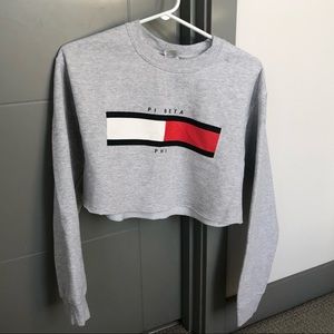 Pi beta phi cropped crew neck